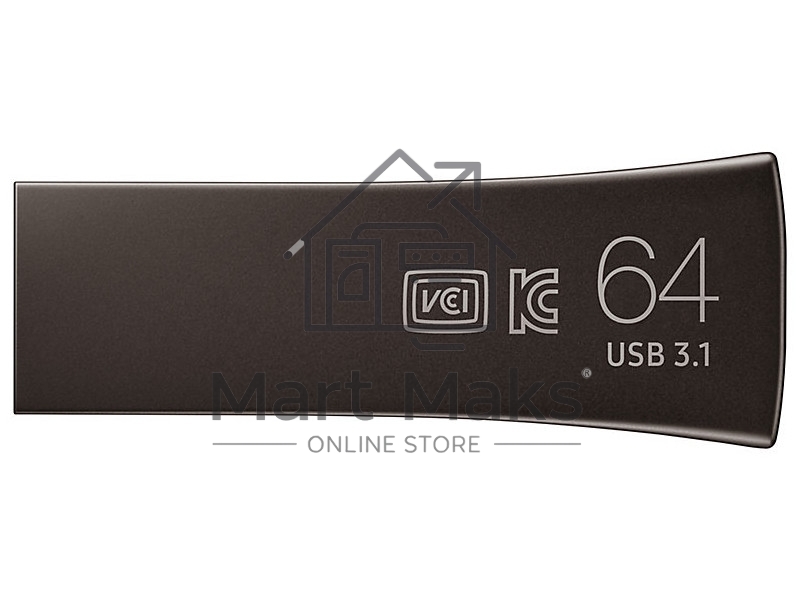 Флешка USB R/W R/W 64GB USB Drive <USB 3.1> Samsung BAR Plus (up to 300Mb/s) (MUF-64BE3/APC) серебристый