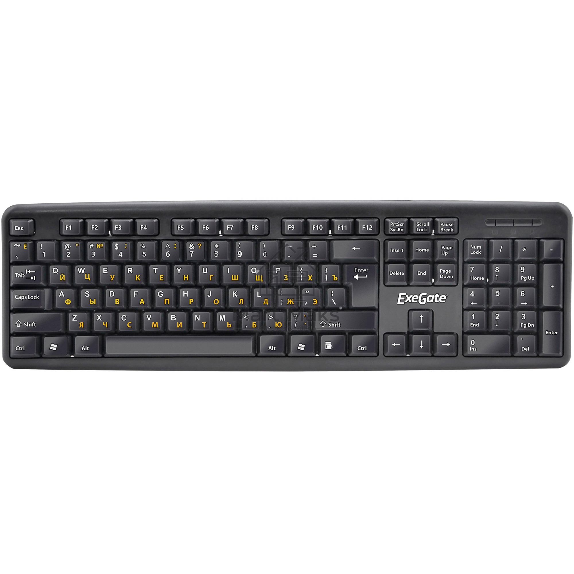 Клавиатура ExeGate Professional Standard LY-331L2 (USB, полноразмерная, влагозащищенная, 104кл., Enter большой, длина кабеля 2,2м, черная, Color Box)