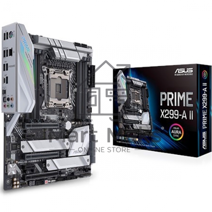 Материнская плата ASUS PRIME X299-A II, LGA 2066, Intel X299, 8xDDR4, 8xSATA, 3xM.2, 1xPCIe 3.0 x8, 2xPCIe 3.0 x16, 2xPCIe x1, 1x 1Gb LAN, 1xUSB 3.2 Gen 2, 2xUSB 3.2 Gen 1, 2xUSB 2.0, 5x3.5 мм, 7.1, ATX