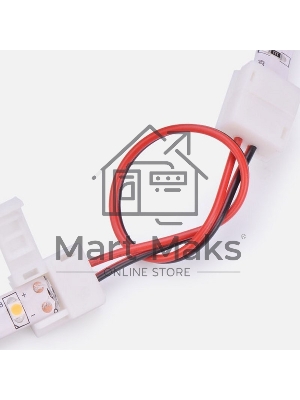 Коннектор соединительный (2 разъема) для одноцветных светодиодных лент с влагозащитой шириной 8 мм, длина 15 см LAMPER