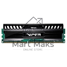 Оперативная память Patriot Viper 3, DDR3, 8GB (1x8 GB), 1600 MHz, CL10, DIMM, радиатор, черный
