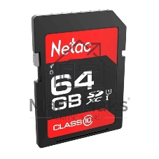 Флеш карта SDHC 64Gb Netac Class 10 UHS-I U1 P600 NT02P600STN-064G-R