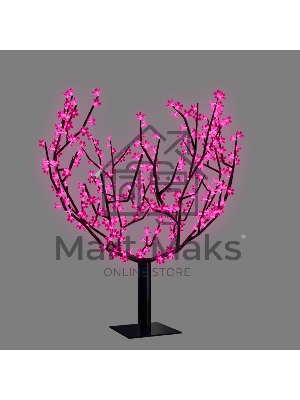 Светодиодное дерево Neon-night Сакура, высота 2,4м, диаметр кроны 2,0м, розовые светодиоды, IP65, понижающий трансформатор в комплекте