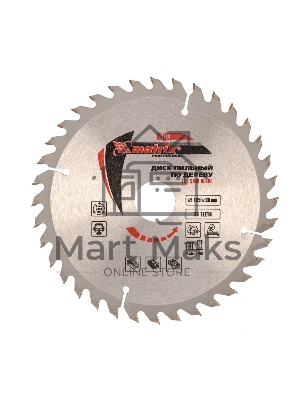Пильный диск Matrix по дереву, 185x30мм, 36 зубьев Professional