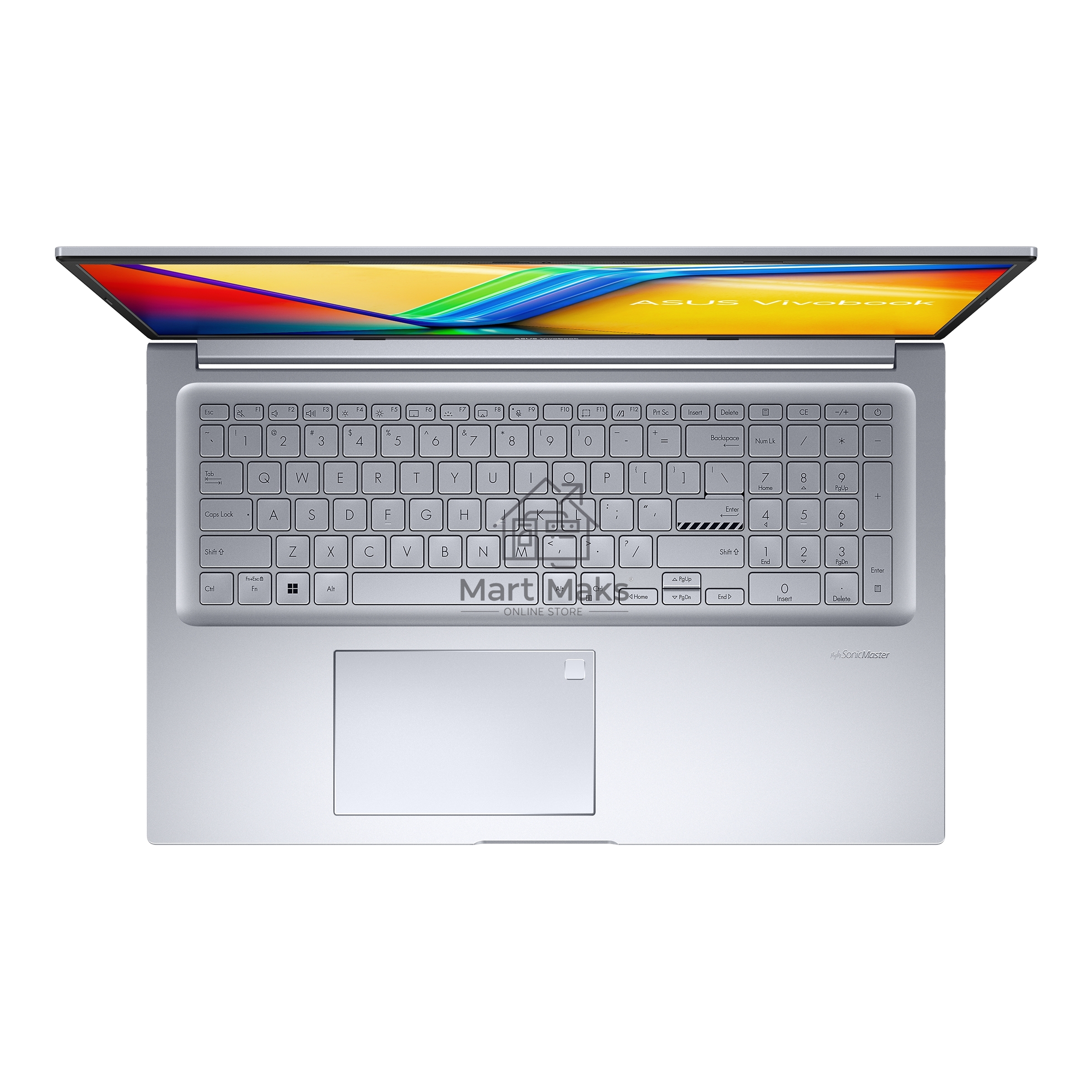Ноутбук ASUS VivoBook 17X M3704YA Ryzen 5 7430U 16Gb SSD 1Tb AMD Radeon Graphics 17,3 FHD IPS 50Вт*ч No OS Серебристый M3704YA-AU159 90NB1191-M008F0