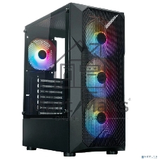 Компьютерный корпус XASTRA A304 4FRGb Black ATX/Mesh/half-size TG/4x120мм FRGb FC fans/A304-4FC12F