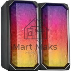 Акустическая система RGb 2.0 + Bluetooth, Qumo Charisma (ВТ 0054), 15ВТ, объемное звучание, отключаемая многорежимная RGb подсветка, USB+Jack 3,5мм