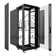 Шкаф телекоммуникационный напольный Cabeus, IP20, 12U, 730х600х600 мм (ВхШхГ), дверь: стекло, боковая панель: сплошная, разборный, черный