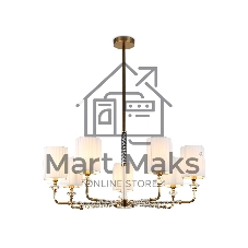 Люстра Ambrella light LH71503/7 BS/FR латунь/белый матовый E14*7 max 40W D840*640