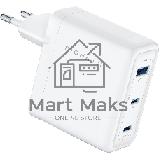Сетевое зарядное устройство Digma Pro DPW10C 100W 5A (PD+QC) 2хUSB-C/USB-A универсальное белый (DPW1С0G012WH)