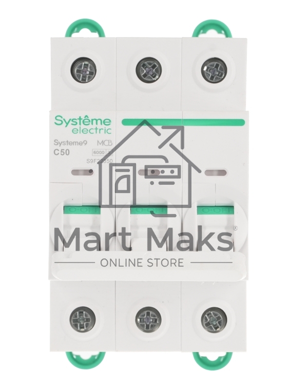 Автоматический выключатель Systeme Electric S9F22350 Systeme9 C 50A 3P 6kA 400В