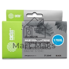 Картридж струйный Cactus CS-CB321N(CS-CB321) №178XL черный (21.6мл) для HP PS B8553/C5383/C6383/D5463