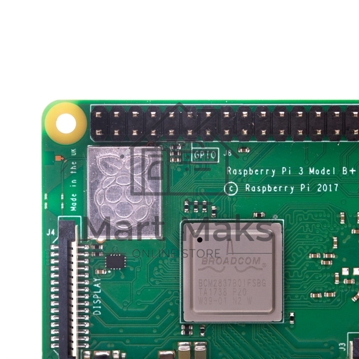Компьютер Мини Raspberry Pi 3 Model B+ (RA433, E14 Version) Retail, 1GB RAM, Cortex-A53 (ARMv8) 64-bit SoC @ 1.4GHz Broadcom BCM2837B0 CPU, WiFi, Bluetooth, 40-pin extended GPIO, 4x USB 2.0, HDMI, CSI camera port, DSI displ.port, MicroSD port (137-3331), 