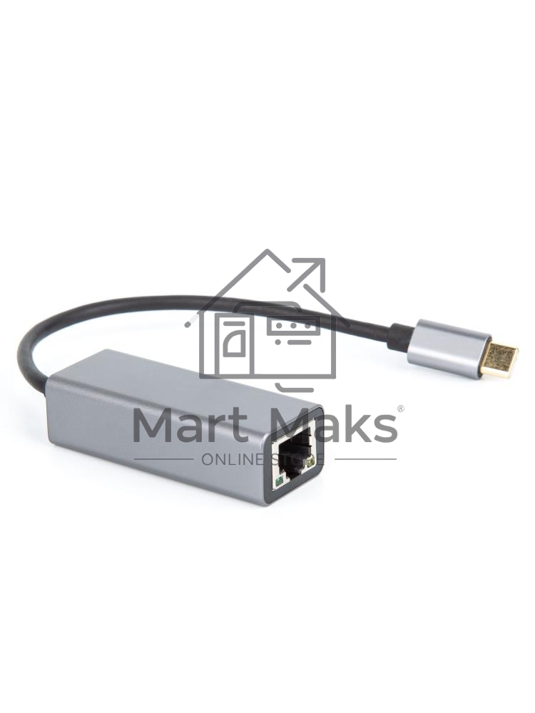 Кабель-переходник USB 3.1 Type-C -->RJ-45 1000Mbps Ethernet, Aluminum Shell, 0.15м VCOM <DU320M>