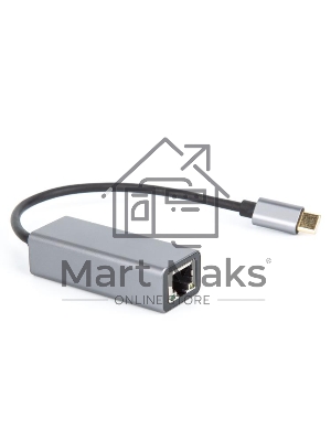 Кабель-переходник USB 3.1 Type-C -->RJ-45 1000Mbps Ethernet, Aluminum Shell, 0.15м VCOM <DU320M>