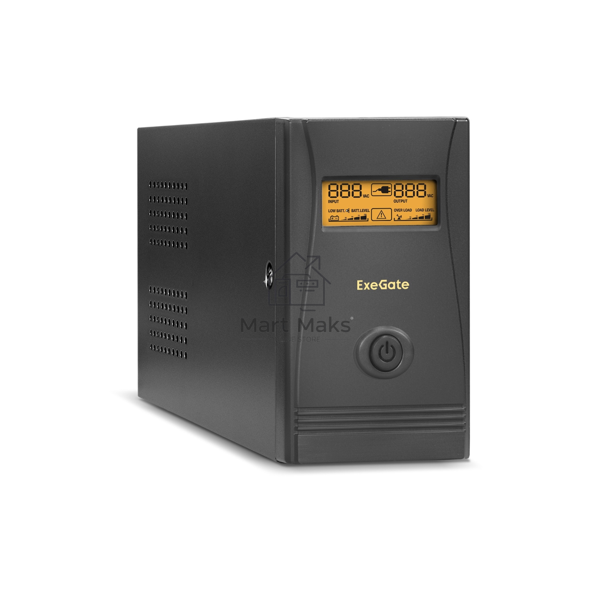 Источник бесперебойного питания ExeGate Power Smart ULB-850.LCD.AVR.EURO.RJ<850VA/480W, LCD, AVR, 2 евророзетки, RJ45/11, Black>