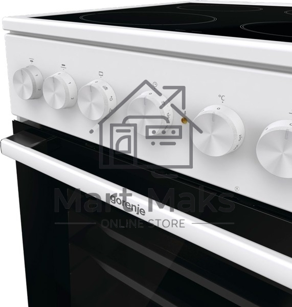 Плита электрическая Gorenje GEC5B41WG белый, конфорок 4 электрических, духовка 62 л, 50 см x 85 см x 59.4 см