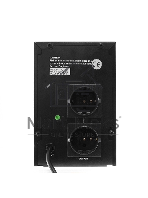 Источник бесперебойного питания Crown CMU-1000X (1000VA/600w; Off-Line; 2 х Euro с резервным питанием и фильтрацией; 12V7AH х 2; Металл)