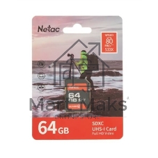 Флеш карта SDHC 64Gb Netac Class 10 UHS-I U1 P600 NT02P600STN-064G-R