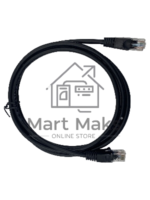 Патч-корд Buro UTP 4 пары cat5E CCA molded 1.5м черный RJ-45 (m)-RJ-45 (m)