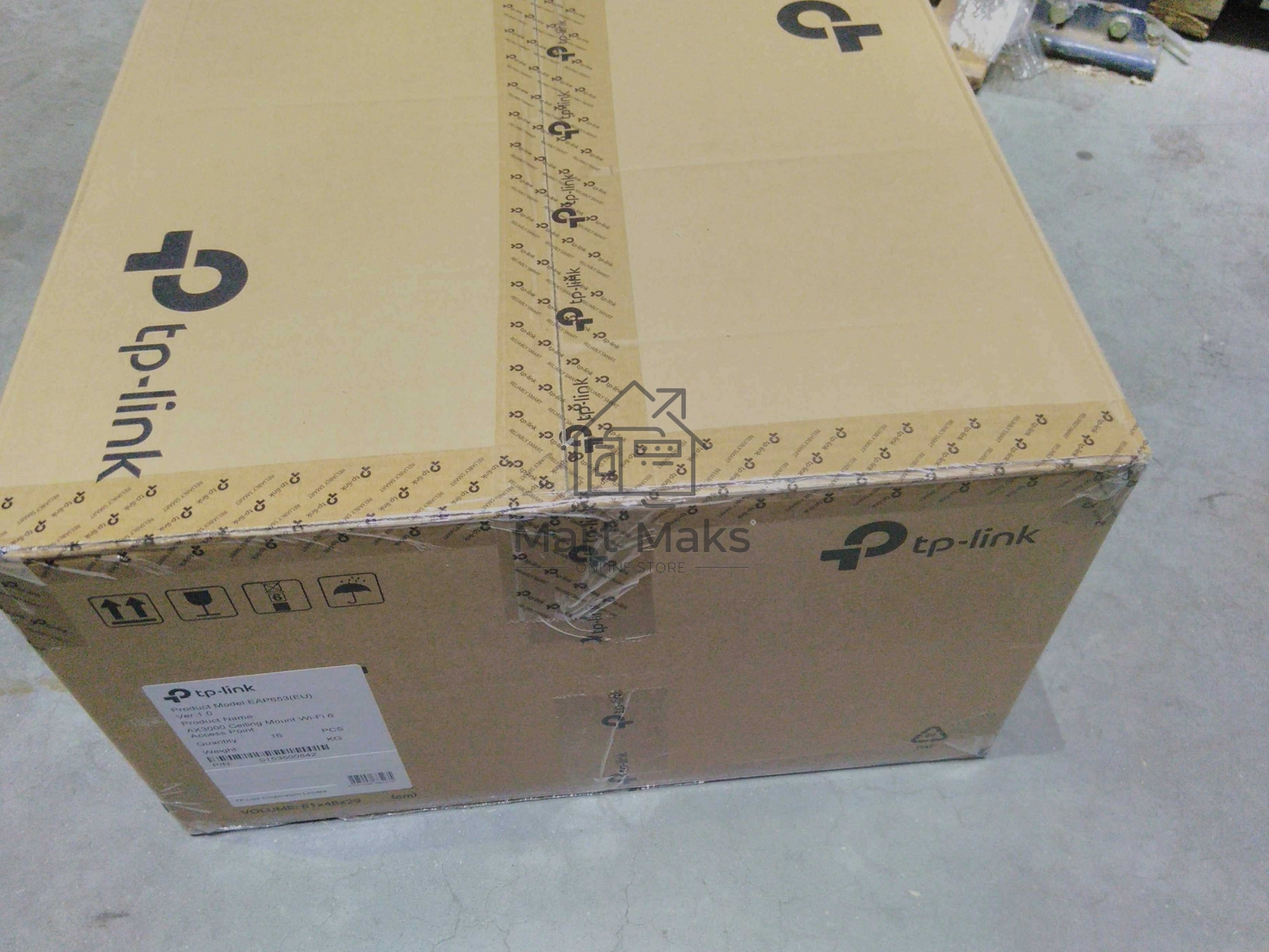 Потолочная точка доступа TP-Link EAP653 AX3000 Ceiling Mount Dual-Band Wi-Fi 6 Access Point, 1?1Gbps RJ45 Port, 574Mbps at2.4 GHz + 2402 Mbps at 5 GHz, 802.3at POE, 2?Internal Antennas