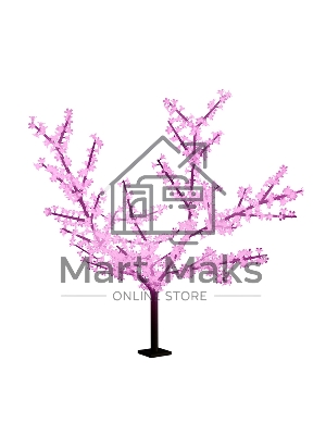 Светодиодное дерево Neon-night Сакура, высота 2,4м, диаметр кроны 2,0м, розовые светодиоды, IP65, понижающий трансформатор в комплекте