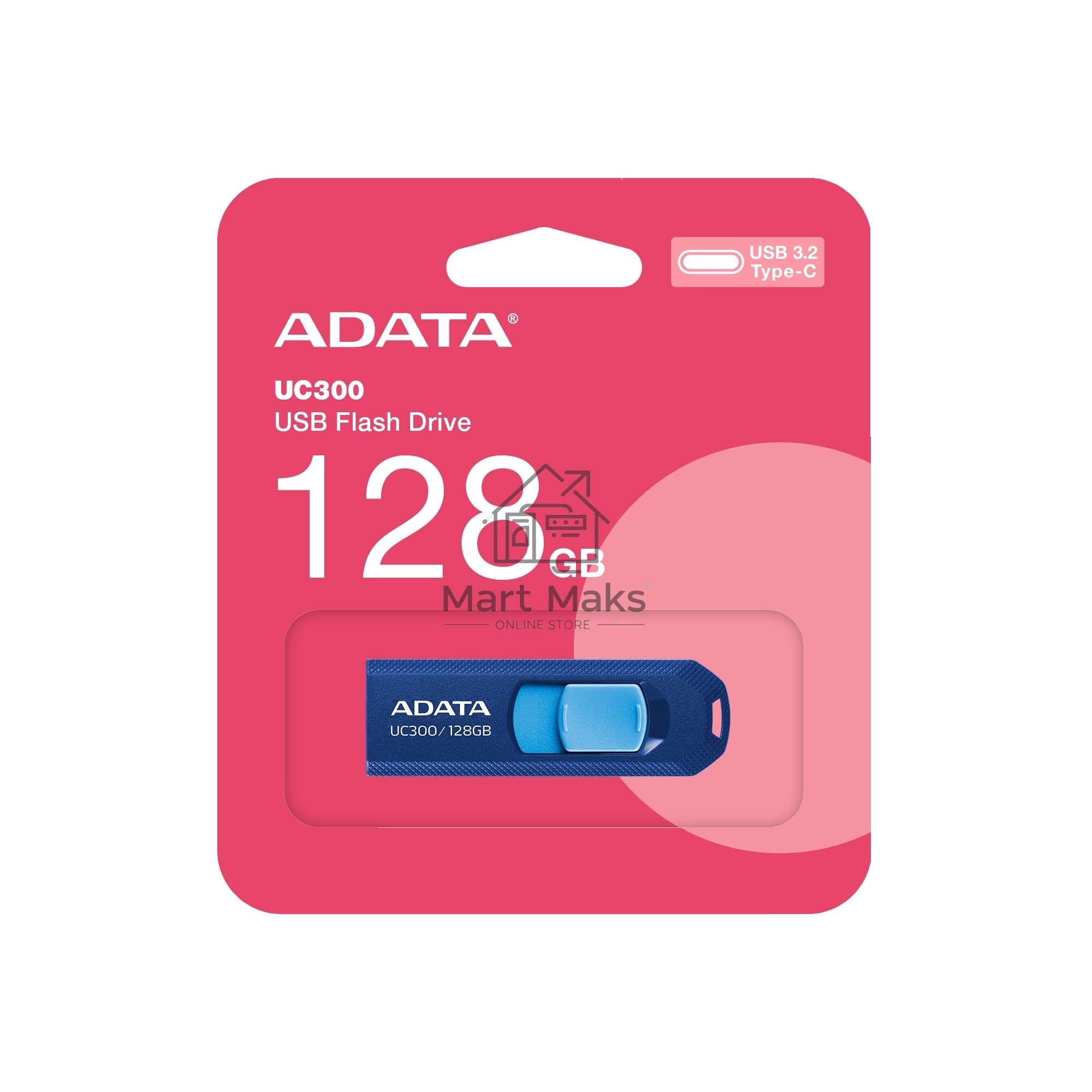 Флешка USB R/W ADATA 128GB USB 3.2 Gen1 ACHO-UC300-128G-RNB/BU