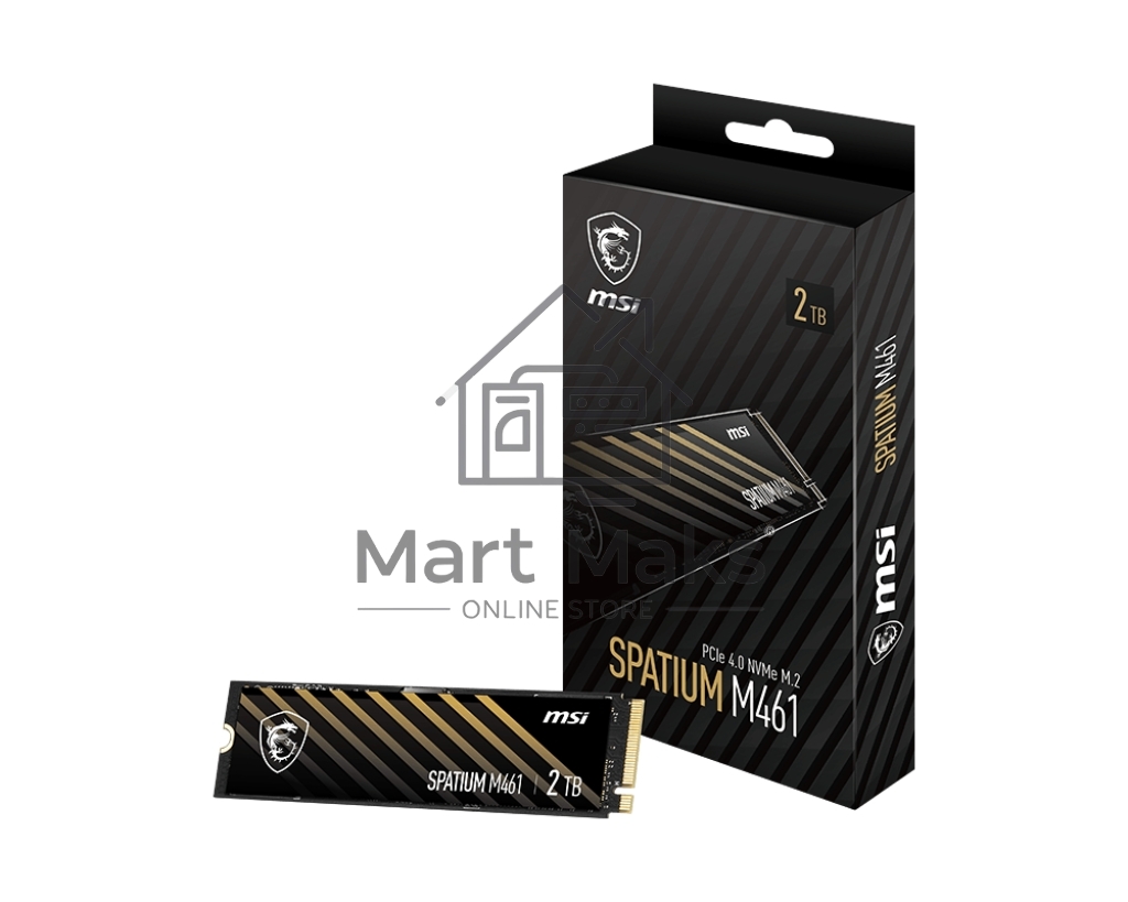 Накопитель SSD MSI M461, 4TB, PCIe 4.0 x4, M.2 2280, NVMe, R/W 5000/4200