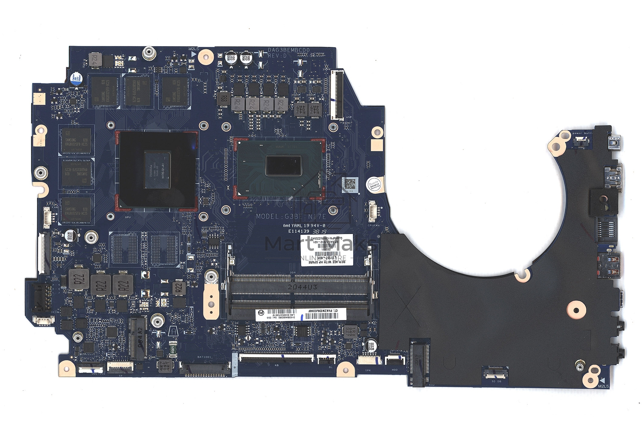 Материнская плата HP Omen 17-AN 17T-AN 8 ГБ I7-8750H GTX 1060