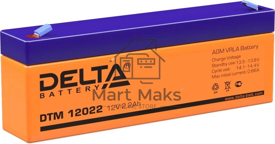 Батарея Delta DTM 12022 (12V, 2.2Ah)