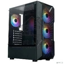 Компьютерный корпус XASTRA A304 4FRGb Black ATX/Mesh/half-size TG/4x120мм FRGb FC fans/A304-4FC12F