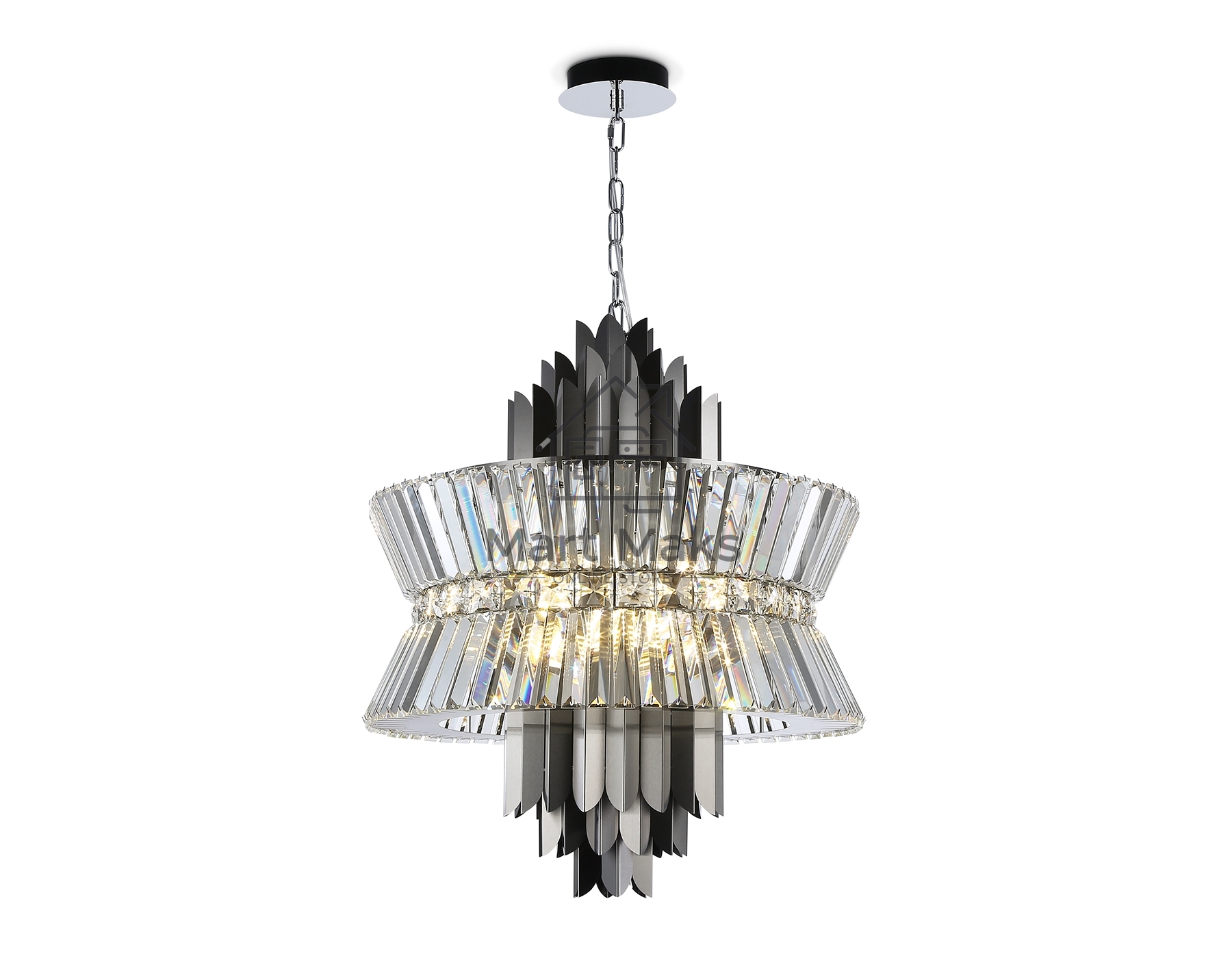 Люстра Ambrella light LH41020/12 BK/CL черный/прозрачный E14*12 max 40W D560*660