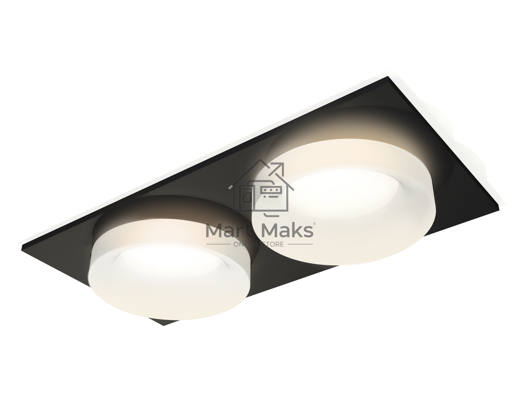 Комплект встраиваемого светильника Ambrella light XC7636044 SBK/FR черный песок/белый матовый MR16 GU5.3 (C7636, N7165)