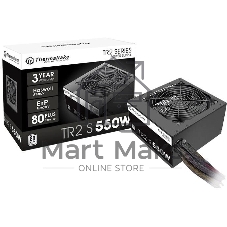 Блок питания Thermaltake TR2 S 550W, 550Вт, 80+ White, 120мм, немодульный, черный