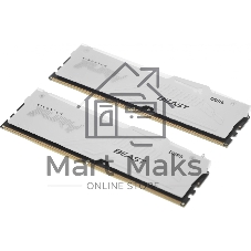 Оперативная память Kingston Fury Beast, DDR5, 32Gb (2x16Gb), 5600MHz, CL40, DIMM, с радиаторами, RGB, белый