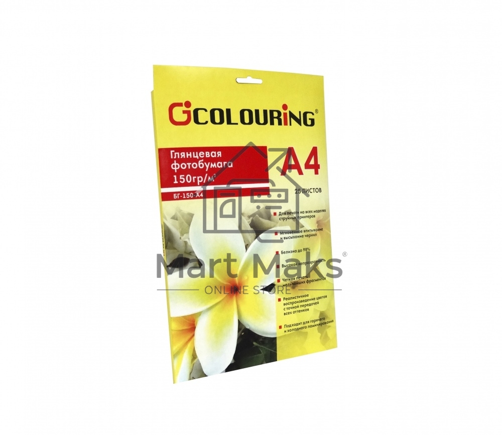 Фотобумага глянцевая CG-БГ-150-А4-25, 150 г/м2, А4, 25 листов, 5760 dpi