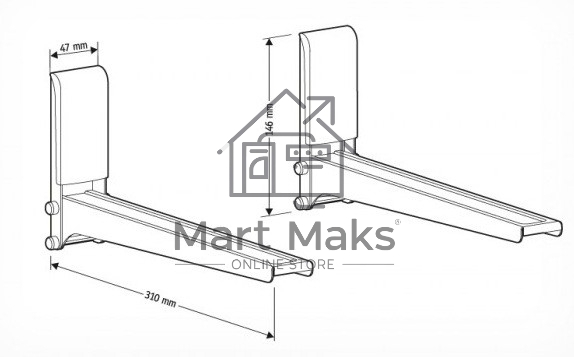 Кронштейн для СВЧ Holder MWS-2005 белый макс.40кг настенный фиксированный