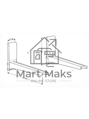 Кронштейн для СВЧ Holder MWS-2005 белый макс.40кг настенный фиксированный