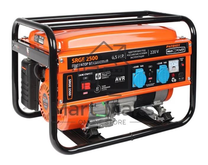 Электрогенератор бензиновый Patriot Max Power SRGE 2500, 2.2 кВт, 65 дБ, 36.2 кг