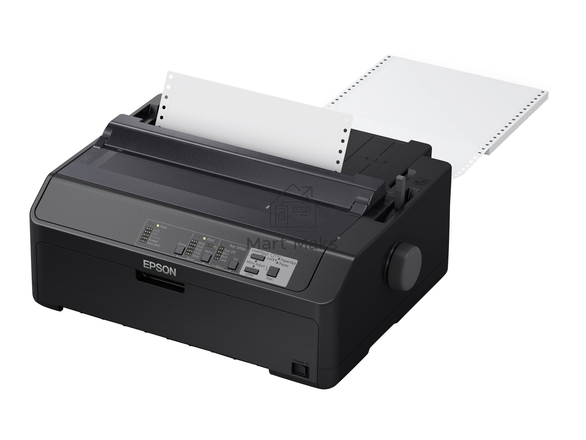 Принтер Epson FX-890II (C11CF37401), матричный A4, 9х2-игольный (80 колонок), высокоскоростной (735 cps), до 6 экземпляров одновременно (1 оригинал + 5 копий), ресурс ленты: 7,5 млн. символов, USB, LPT, для больших объемов печати