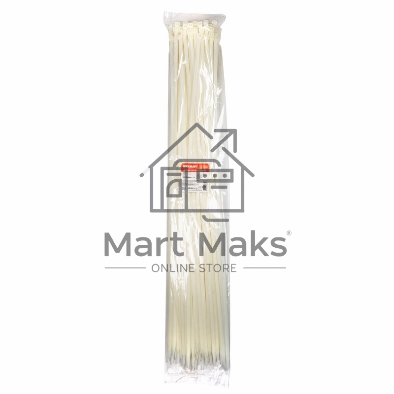 Хомут-стяжка кабельная нейлоновая Rexant 920 x9,0 мм, белая, упаковка 100 шт.