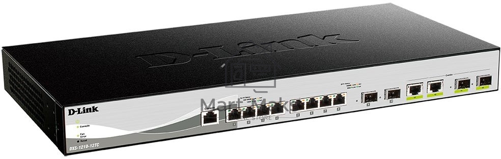 Коммутатор D-Link DXS-1210-12TC, 10 Gigabit Ethernet Smart Switch with 8-port 10GBASE-T + 2-port SFP + 2-port 10GBASE-T/SFP