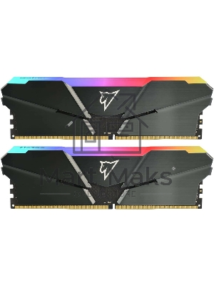 Оперативная память NETAC Shadow, DDR4, 32Gb (2x16 Gb), 3200 MHz, CL16, DIMM, радиатор, RGB, серый