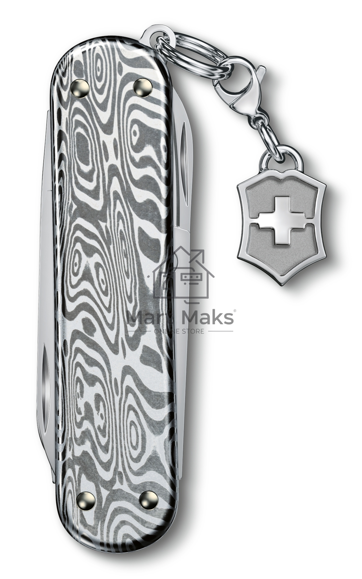 Нож перочинный Victorinox Classic Brilliant Damast (0.6221.34) 58мм 5функц. серебристый подар.коробка