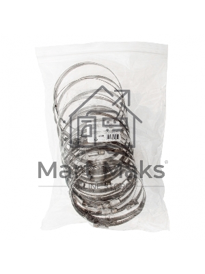 Хомуты СИБРТЕХ нержав, сталь, стандартное болтовое крепление 90-110мм 25шт/уп,ширина 9мм 47588