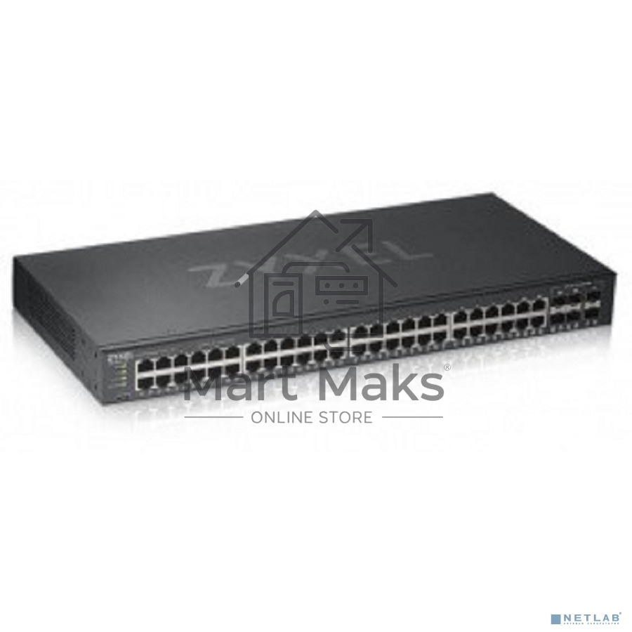 Коммутатор ZYXEL GS1920-48v2 Hybrid Smart switch Zyxel Nebula Flex, 44xGE, 4xCombo (SFP/RJ-45), 2xSFP, Standalone / cloud management
