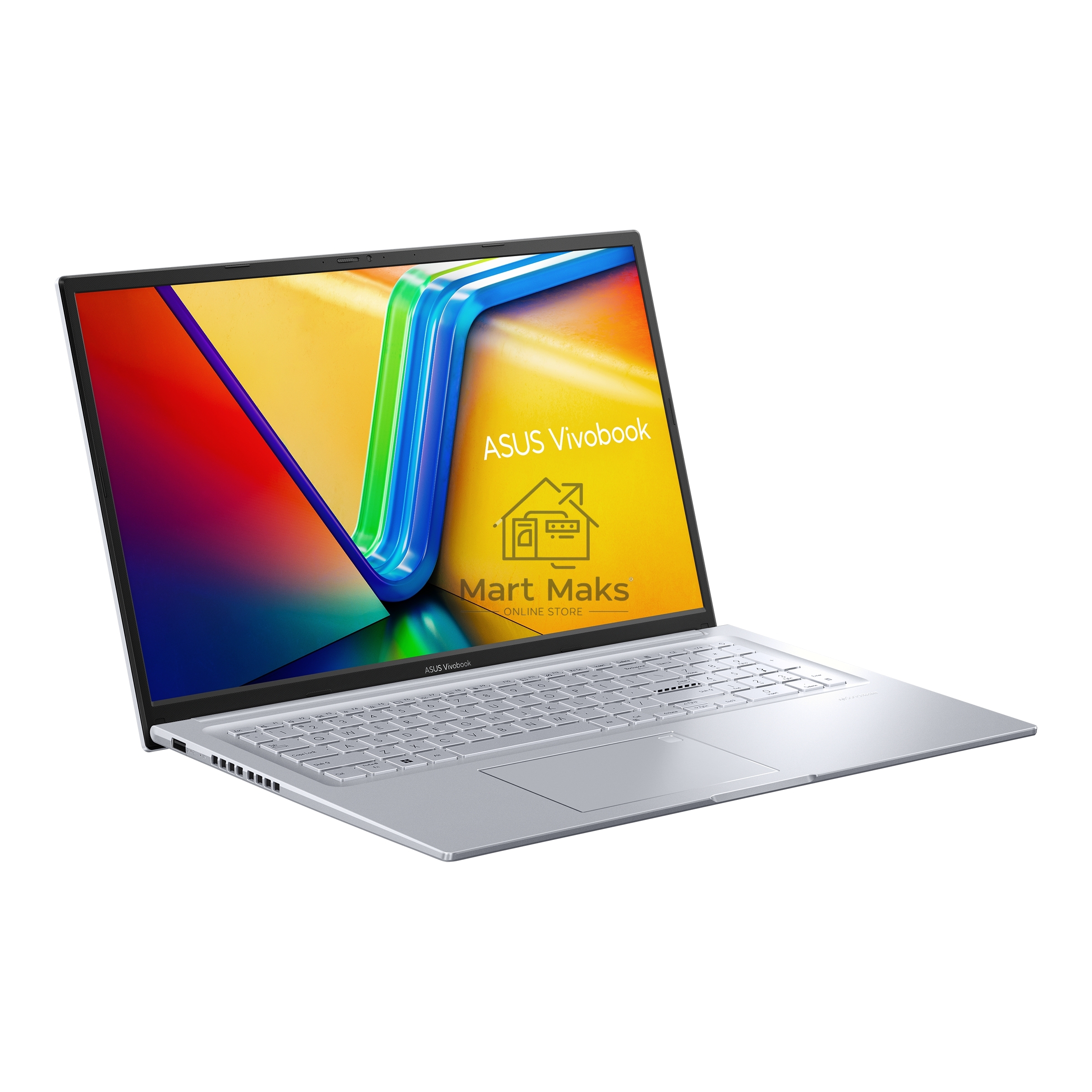 Ноутбук ASUS VivoBook 17X M3704YA Ryzen 5 7430U 16Gb SSD 1Tb AMD Radeon Graphics 17,3 FHD IPS 50Вт*ч No OS Серебристый M3704YA-AU159 90NB1191-M008F0
