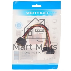 Кабель питания-разветвитель Vention SATA 15pin M/2 x SATA 15pin F угол 90 - 0.15м KDBBB