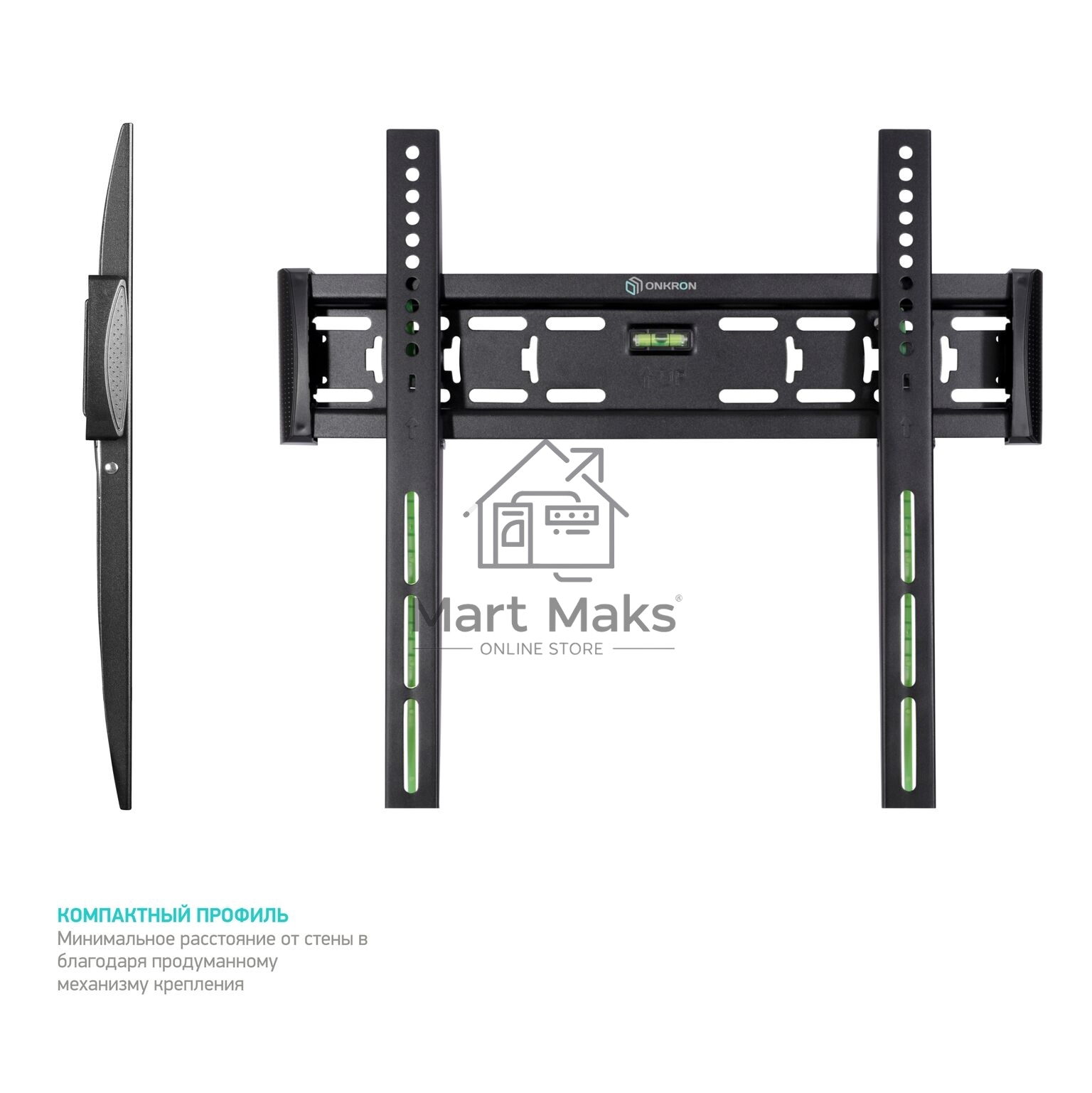 Кронштейн ONKRON FM5 / 32-55'' макс 400*400 наклон 0º от стены: 29мм макс вес 56,8кг