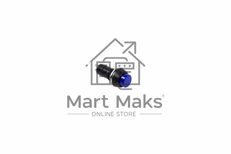 Выключатель-кнопка Rexant 250V 1А (2с) (ON)-OFF Б/Фикс синяя